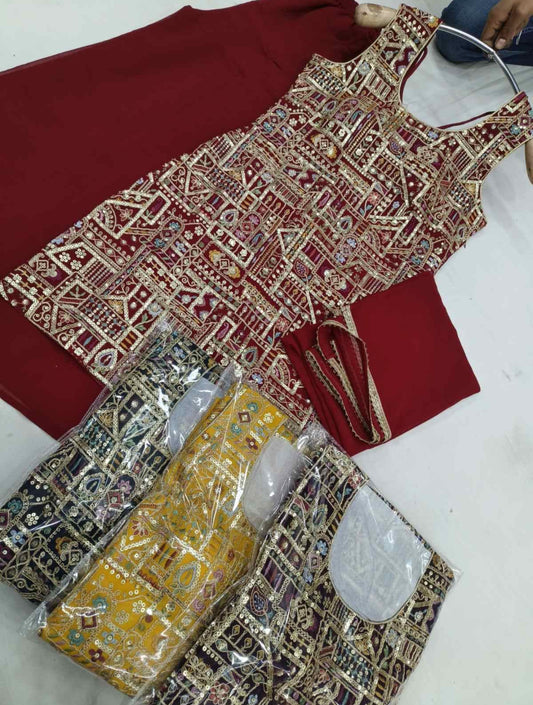 Beautiful designer plazo suit