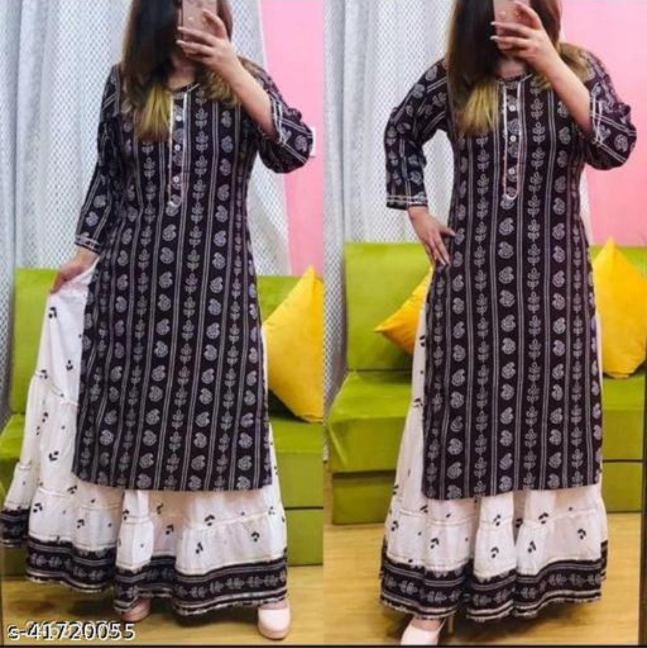 Beautiful designer Kurti with skirt