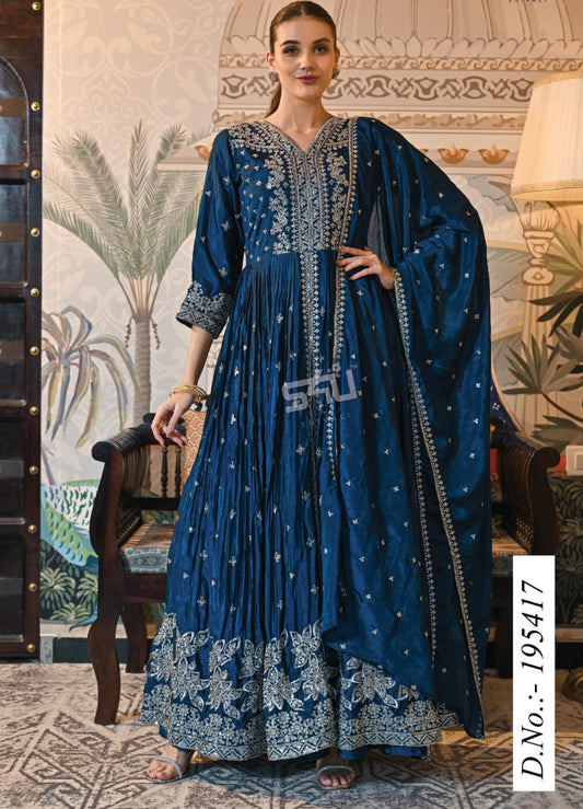 Beautiful designer anarkali style gown with dupptta