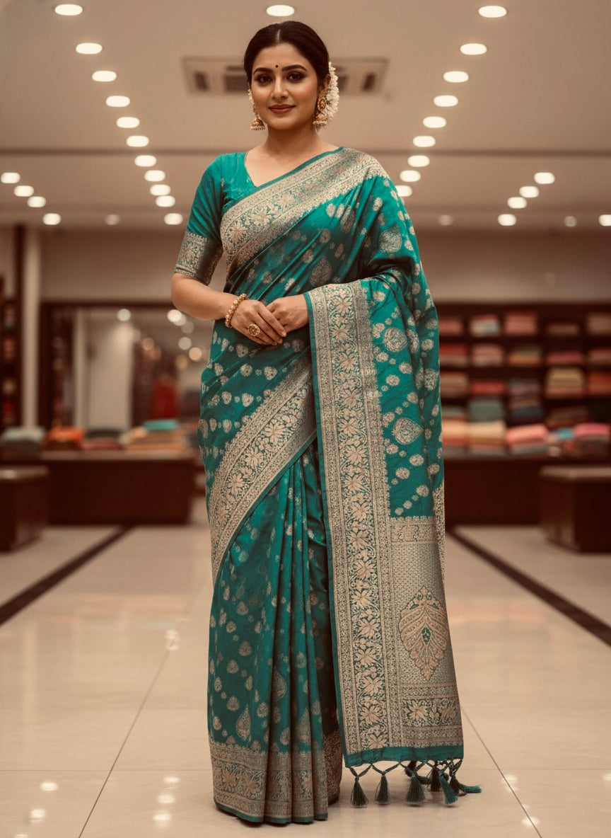 Beautiful designer silk saree