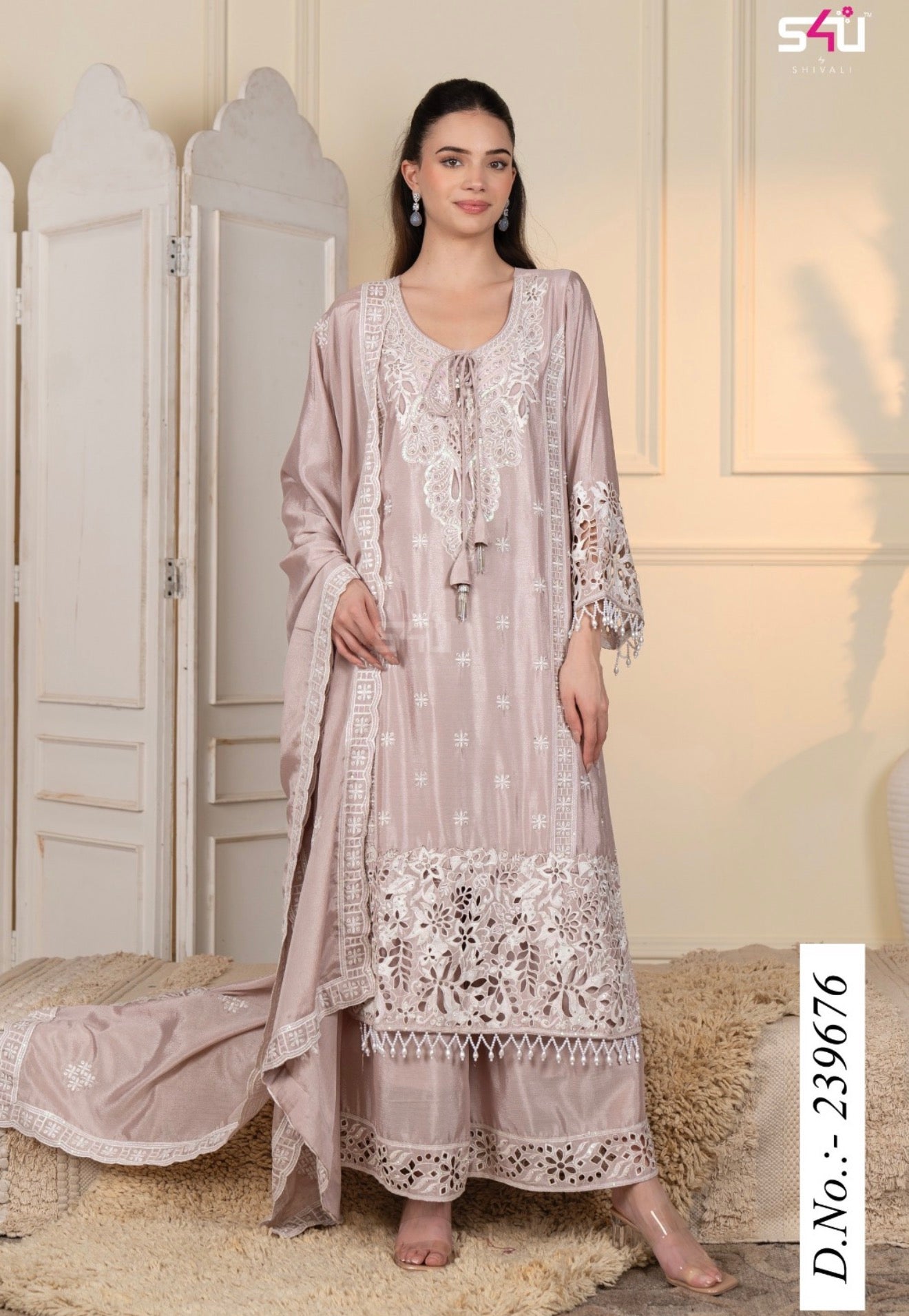Beautiful designer plazo suit