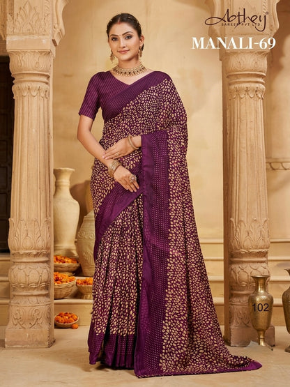 Beautiful designer brasso gorgette saree