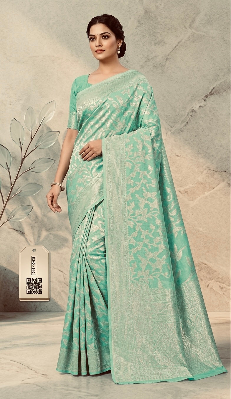 Beautiful designer cotton silk saree