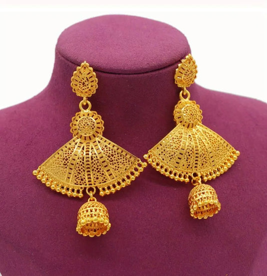 Beautiful designer gold plated earrings