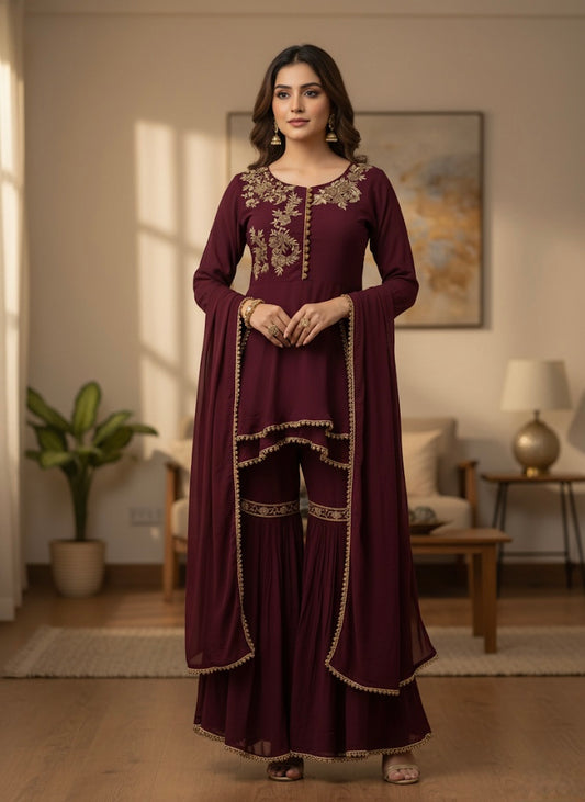 Beautiful designer sharara suit