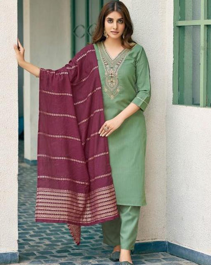 Beautiful designer Kurti pants & dupatta