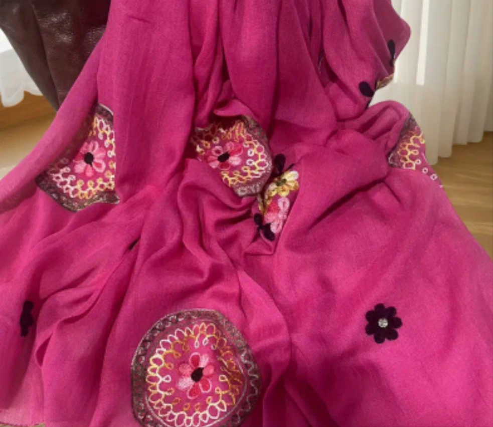 Beautiful designer embroidered scarf