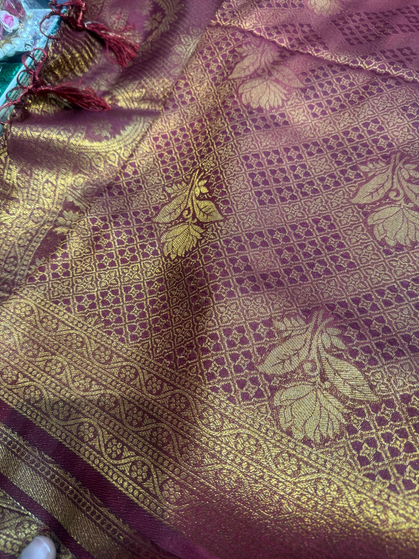 Beautiful designer mulberry box silk saree