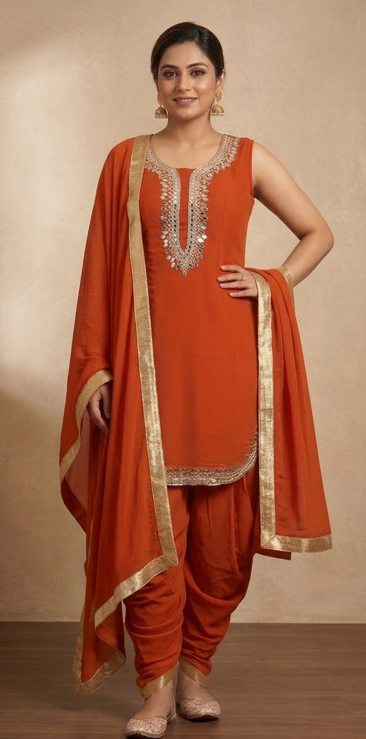 Beautiful designer dhoti patiala suit