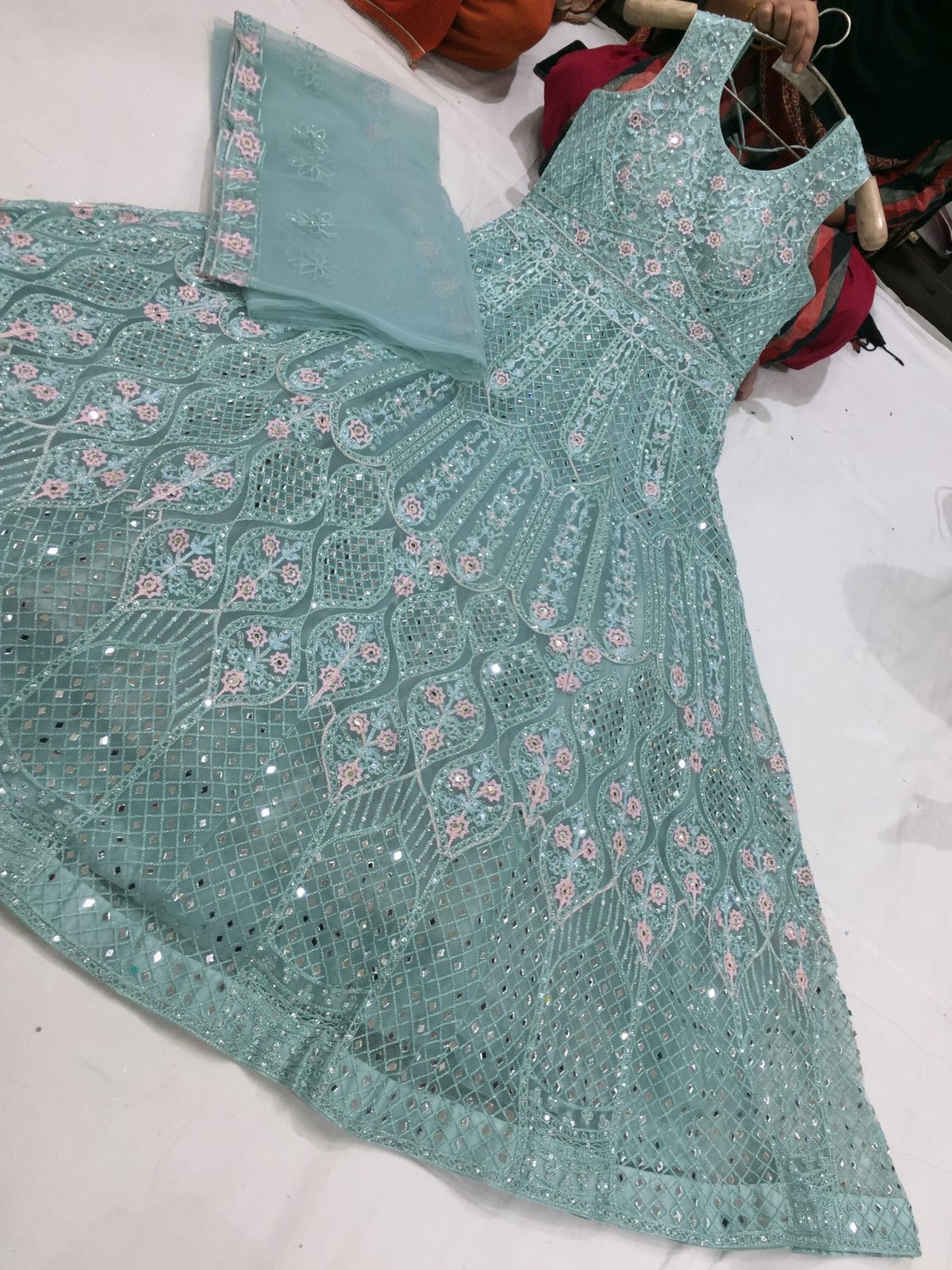 Beautiful designer gown anarkali suit