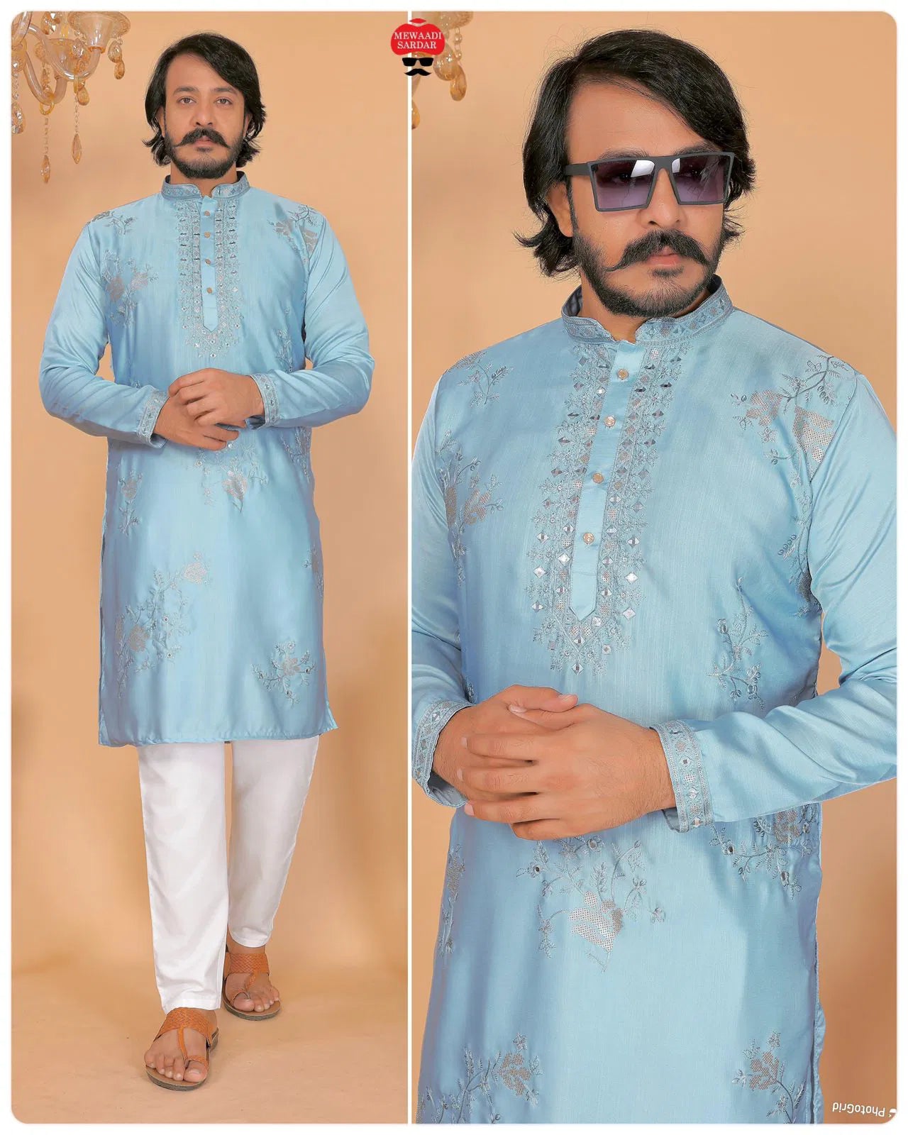 Beautiful designer men kurta pyjama