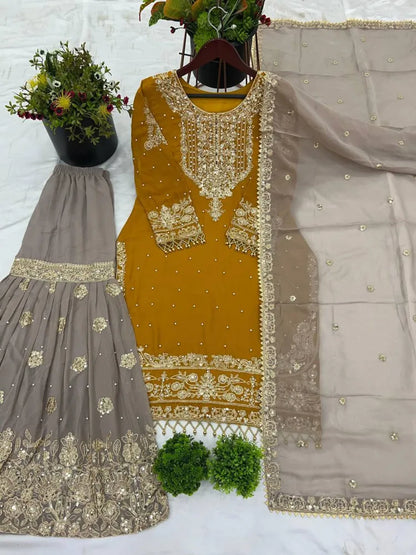 Beautiful designer sharara suit