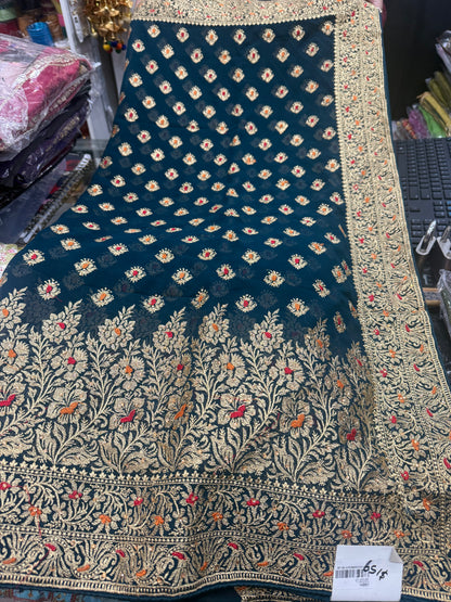 Beautiful designer fully embroidery saree