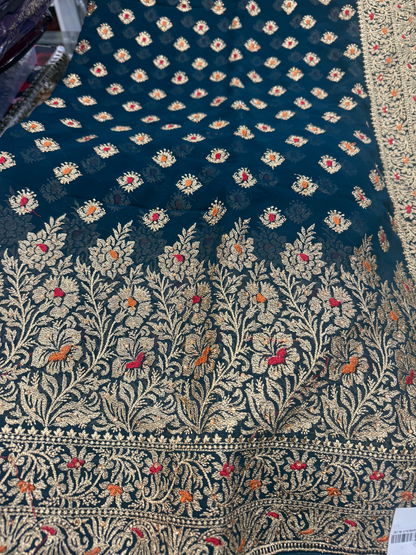 Beautiful designer fully embroidery saree