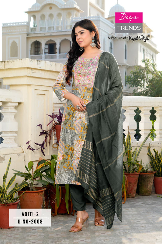 Beautiful designer Kurti with pants with duppatta
