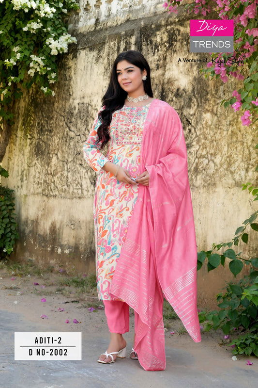 Beautiful designer Kurti with pants with duppatta
