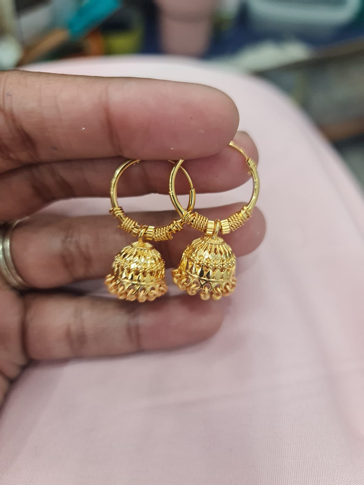 Beautiful designer gold plated jhumki