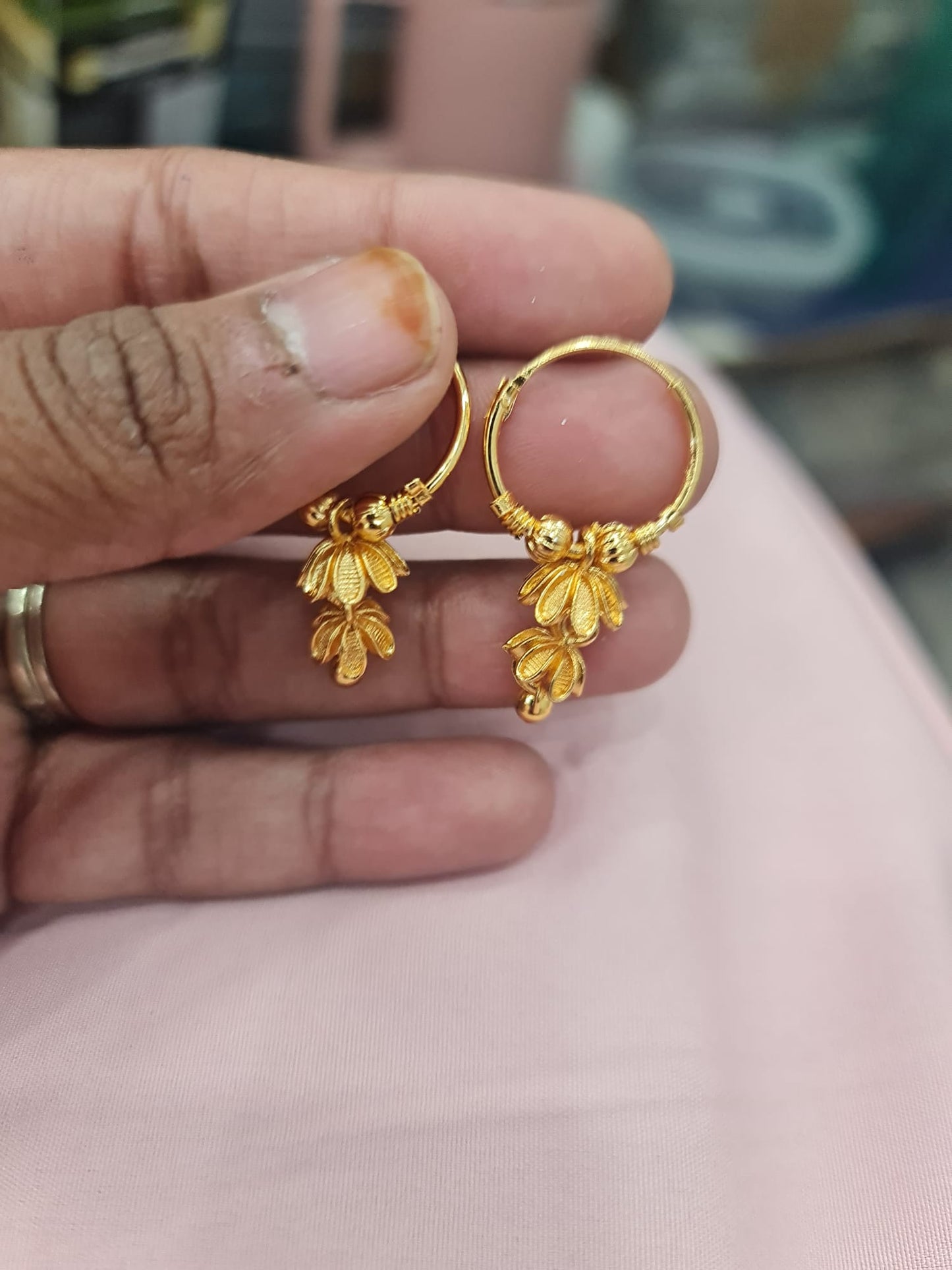 Beautiful designer gold plated jhumki