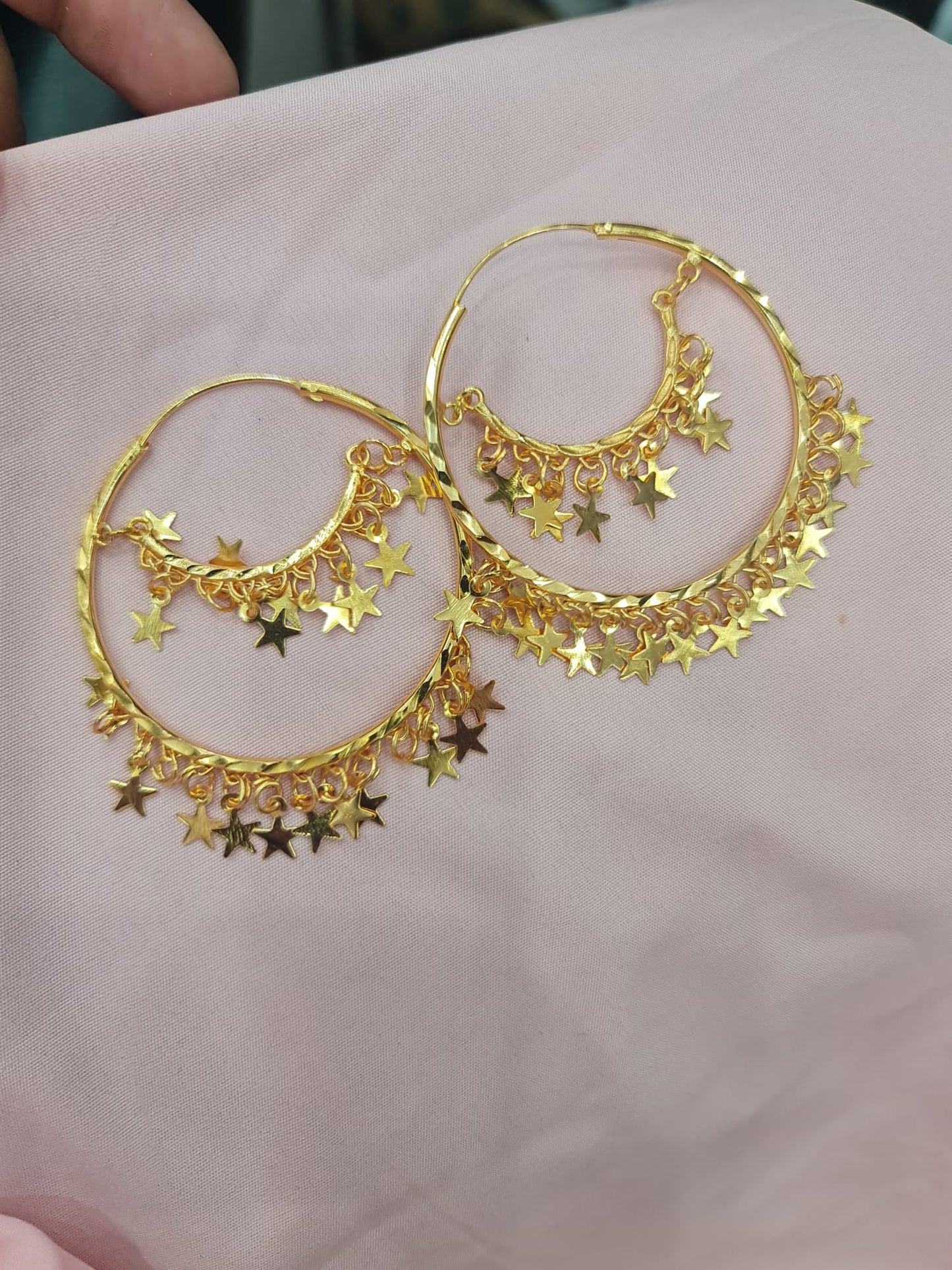 Beautiful designer gold plated bali earring