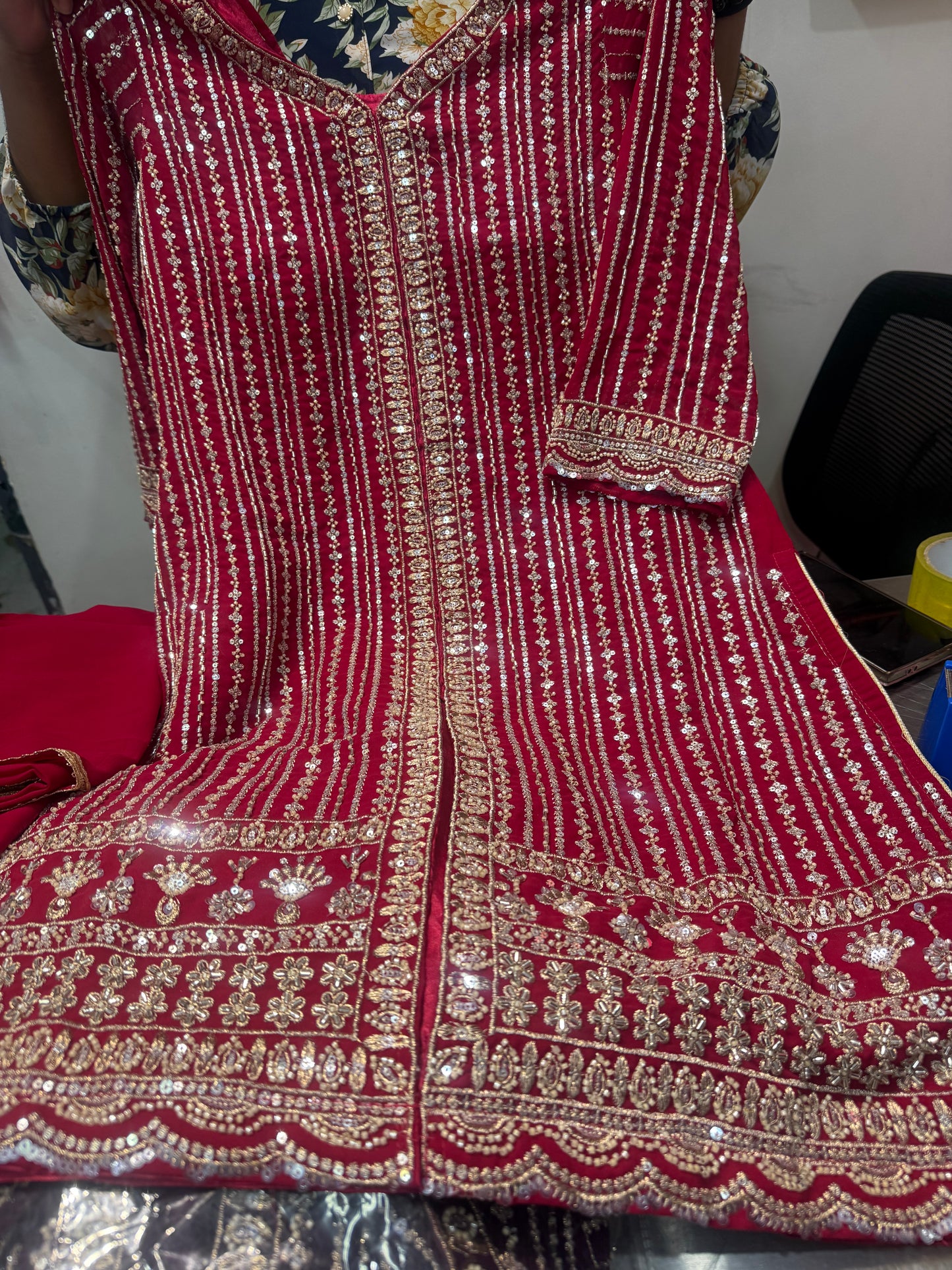 Beautiful designer plazo suit