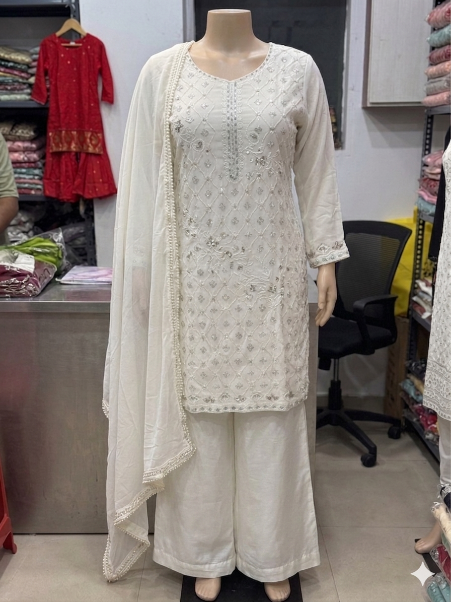 Beautiful designer plazo suit