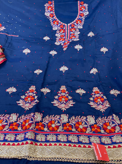 Beautiful designer unstitched punjabi patiala suit