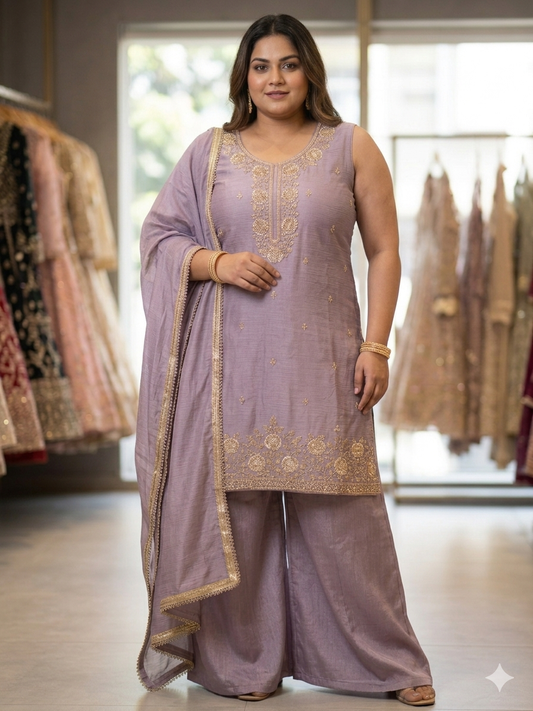 Beautiful designer plazo suit