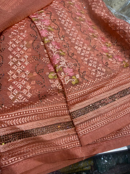 Beautiful designer fully Embroidery saree