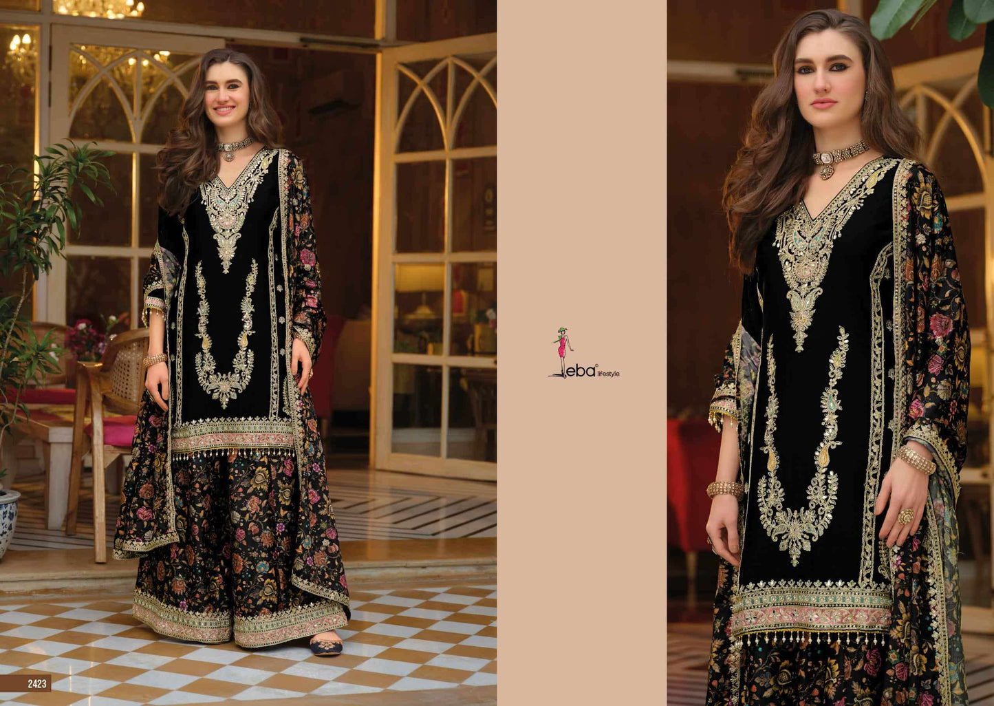 Beautiful designer plazo suit