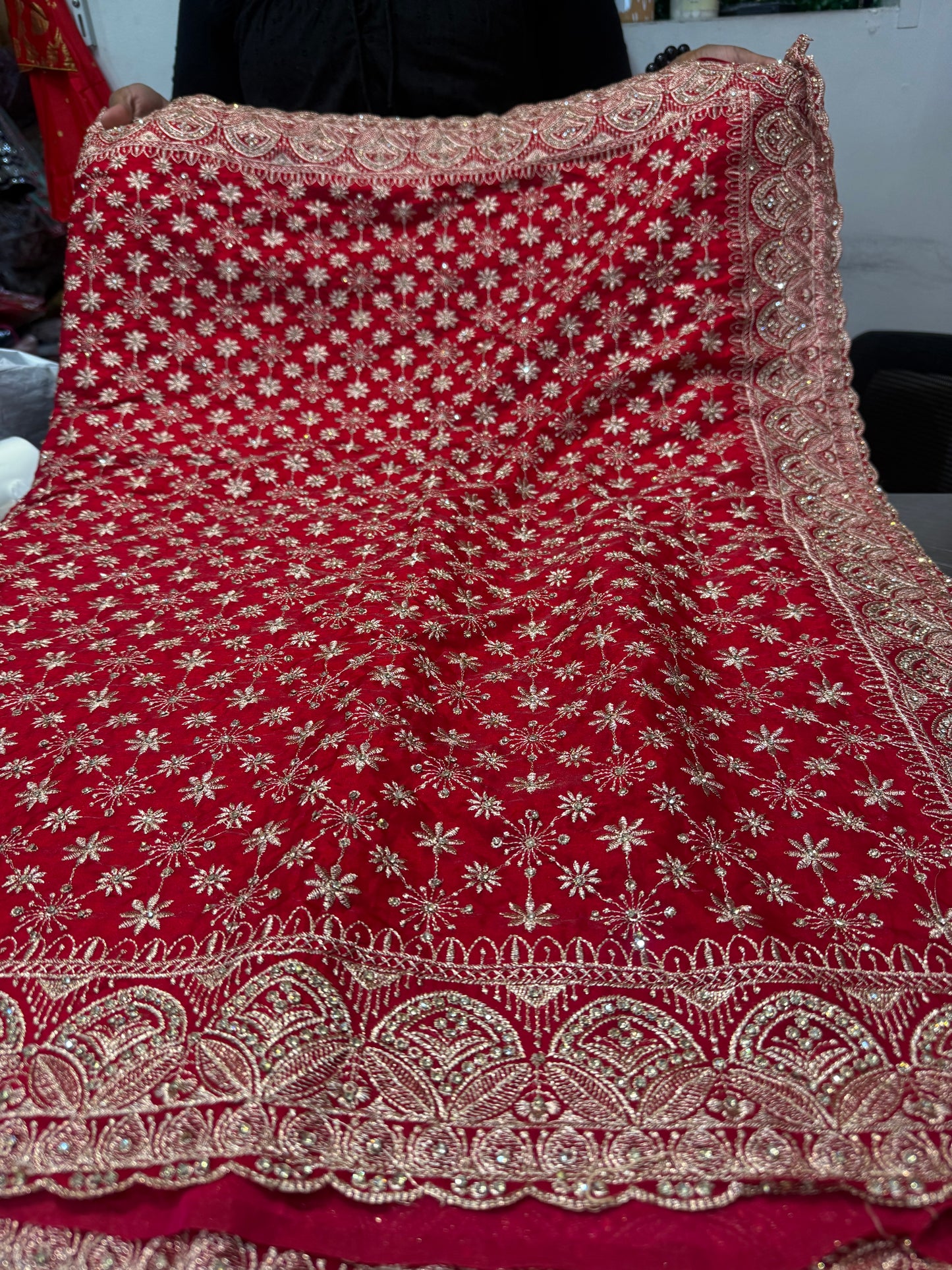 Beautiful designer fully embroidered Jimmy Choo saree