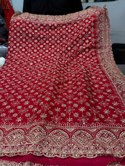 Beautiful designer fully embroidered Jimmy Choo saree