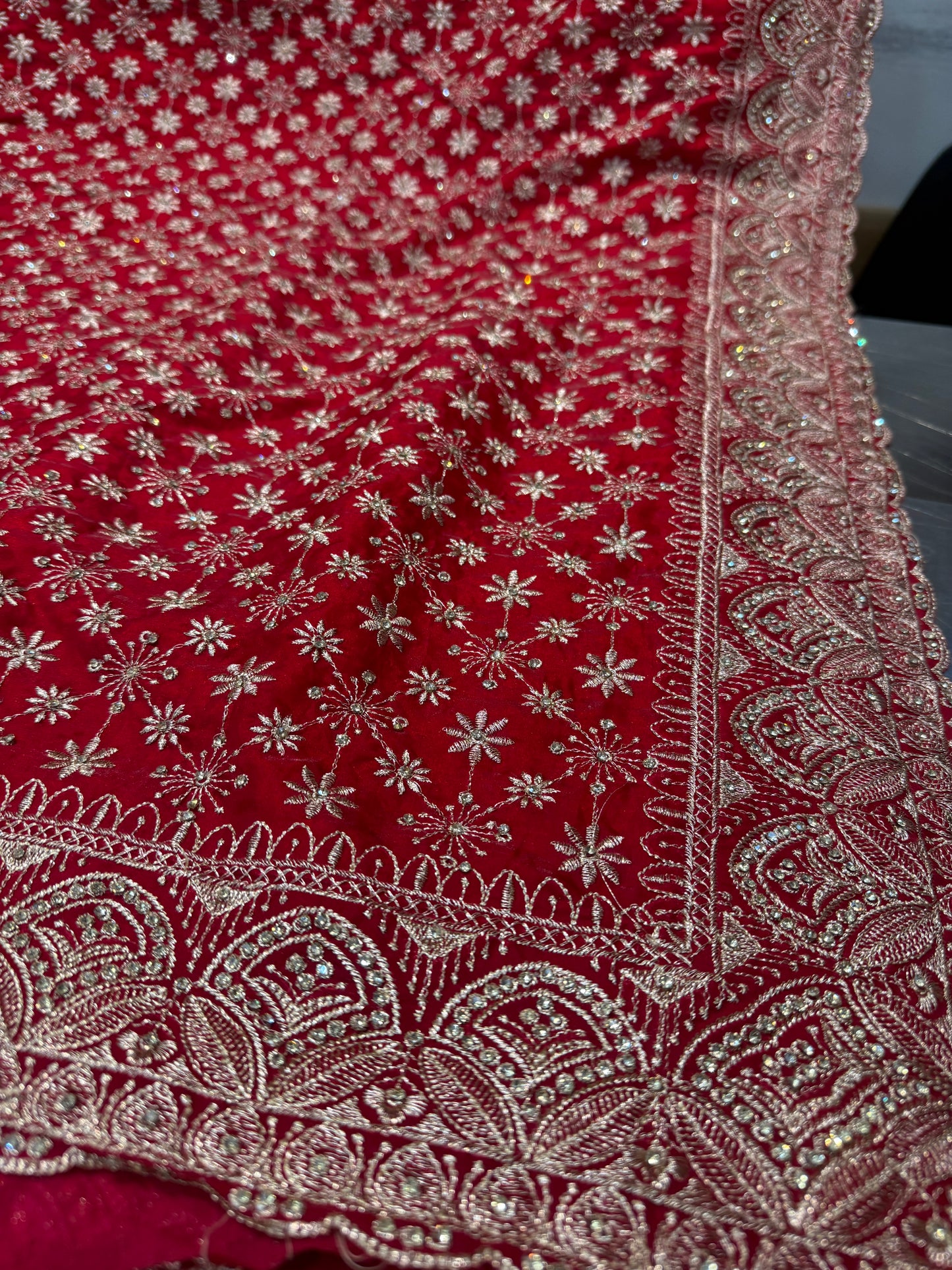 Beautiful designer fully embroidered Jimmy Choo saree