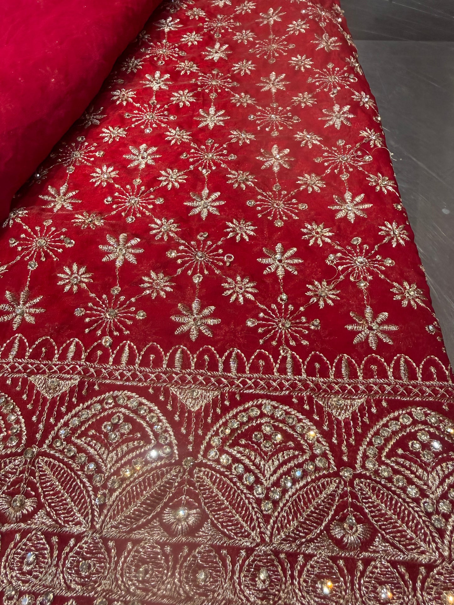 Beautiful designer fully embroidered Jimmy Choo saree