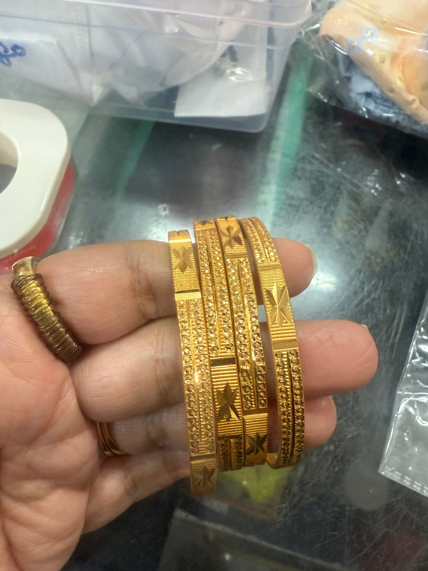 Beautiful gold plated bangles