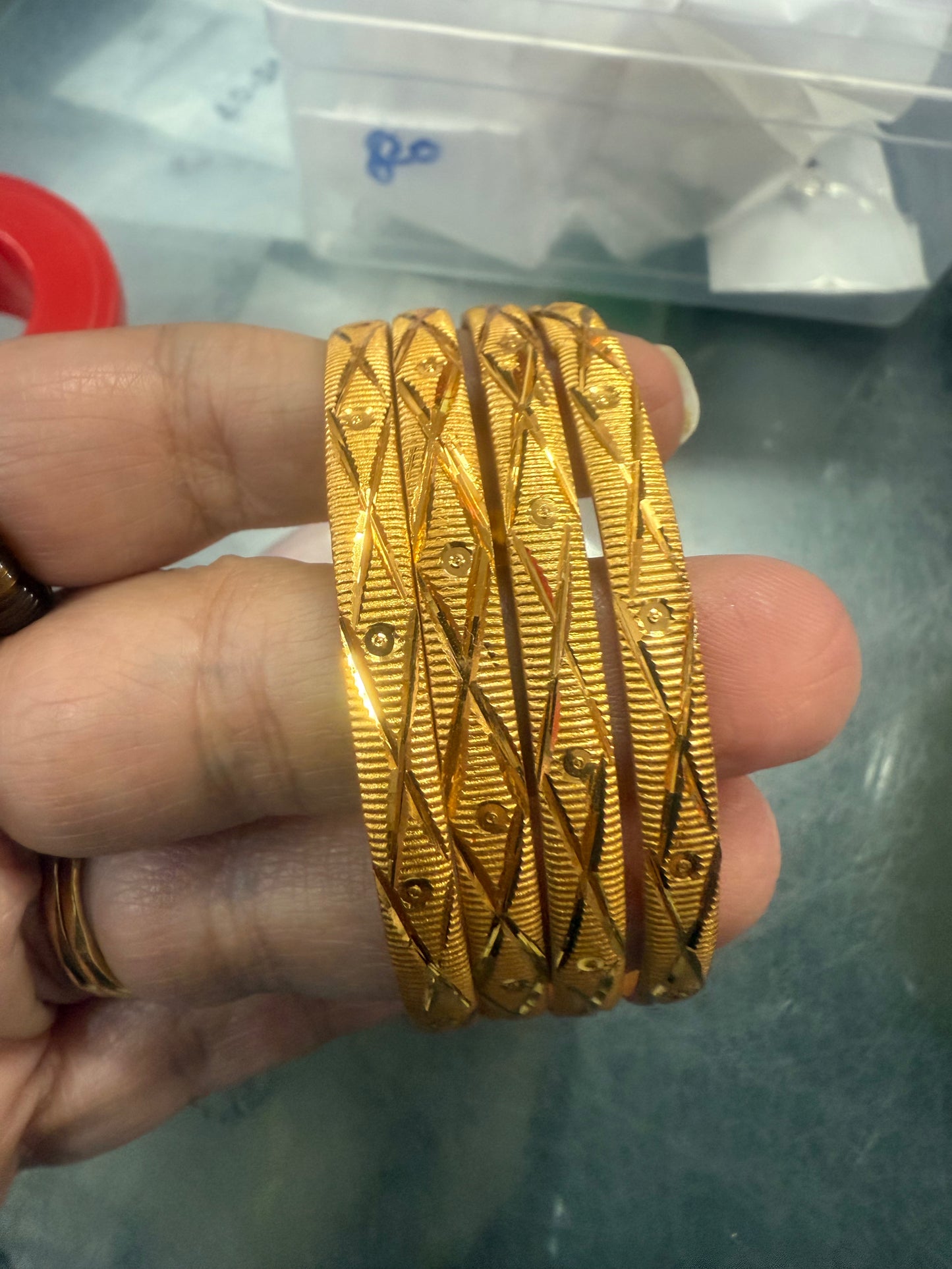 Beautiful gold plated bangles
