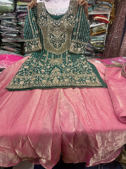 Beautiful designer plazo suit