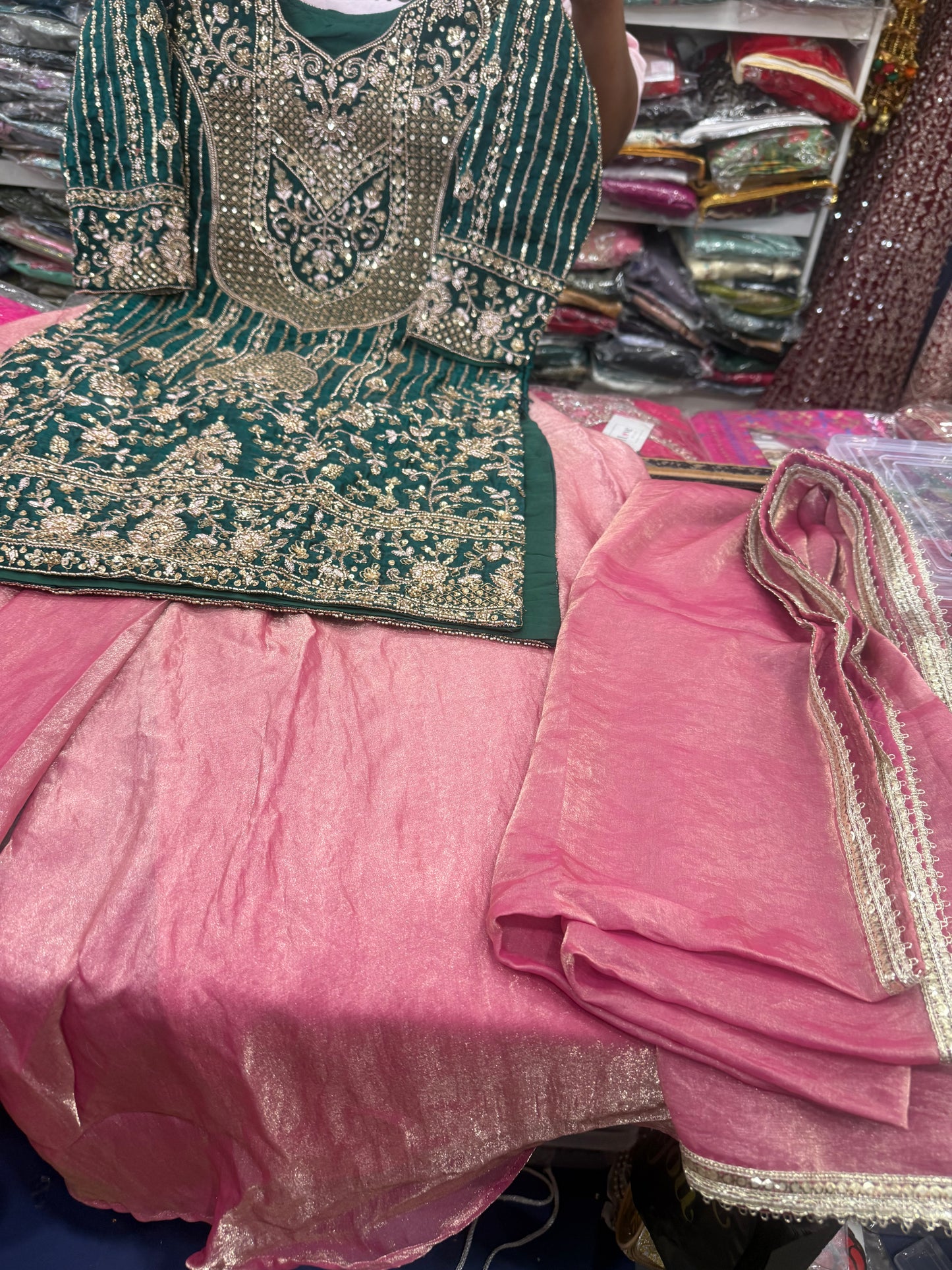 Beautiful designer plazo suit