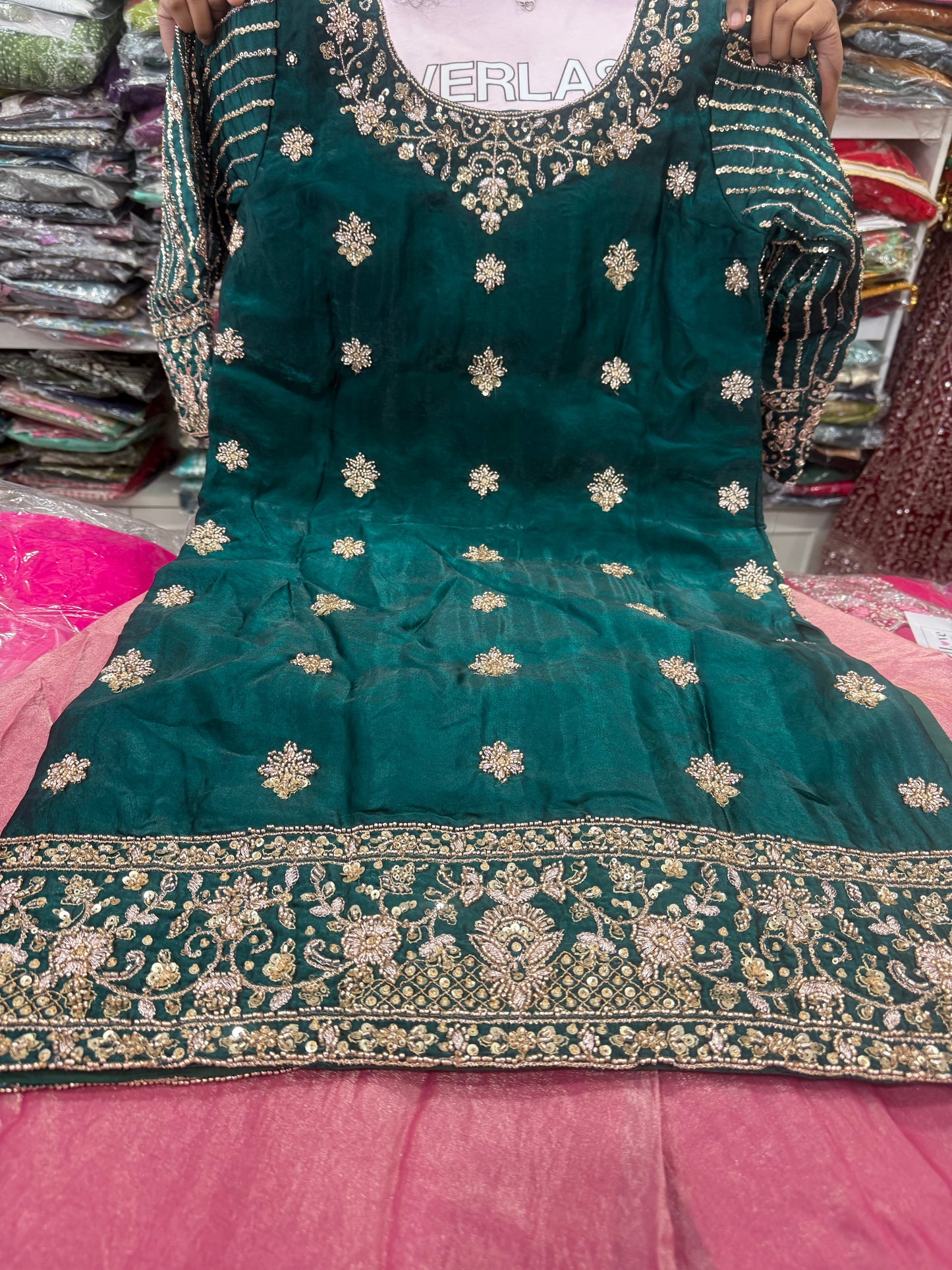 Beautiful designer plazo suit