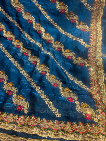 Beautiful designer fully embroidered Jimmy Choo saree