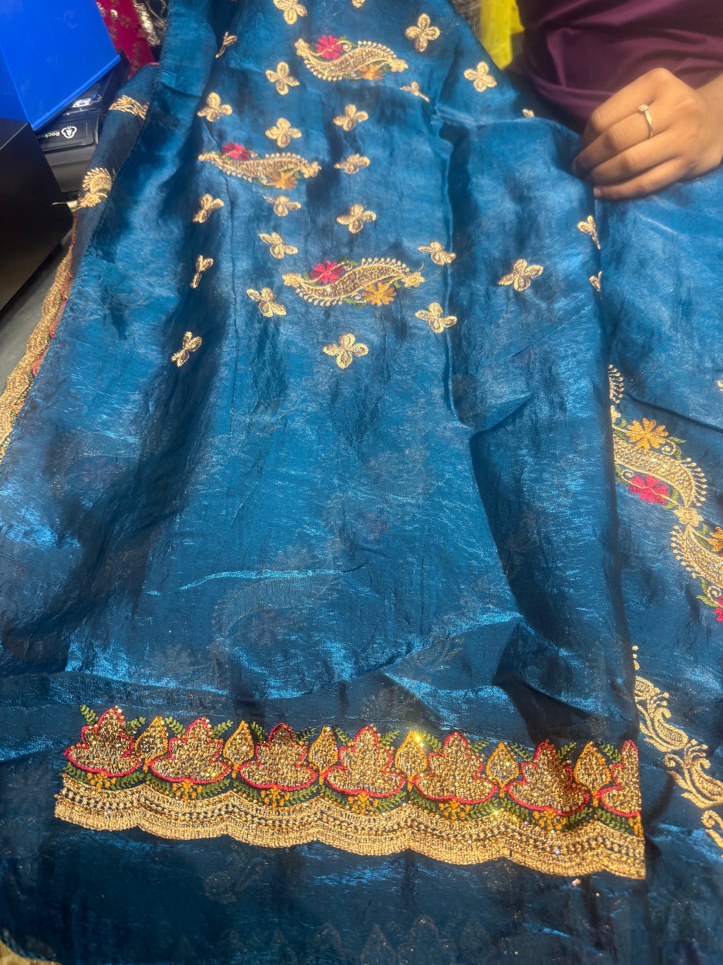 Beautiful designer fully embroidered Jimmy Choo saree