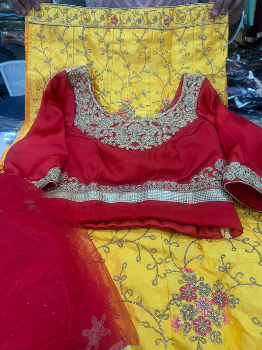 Beautiful designer silk lengha choli