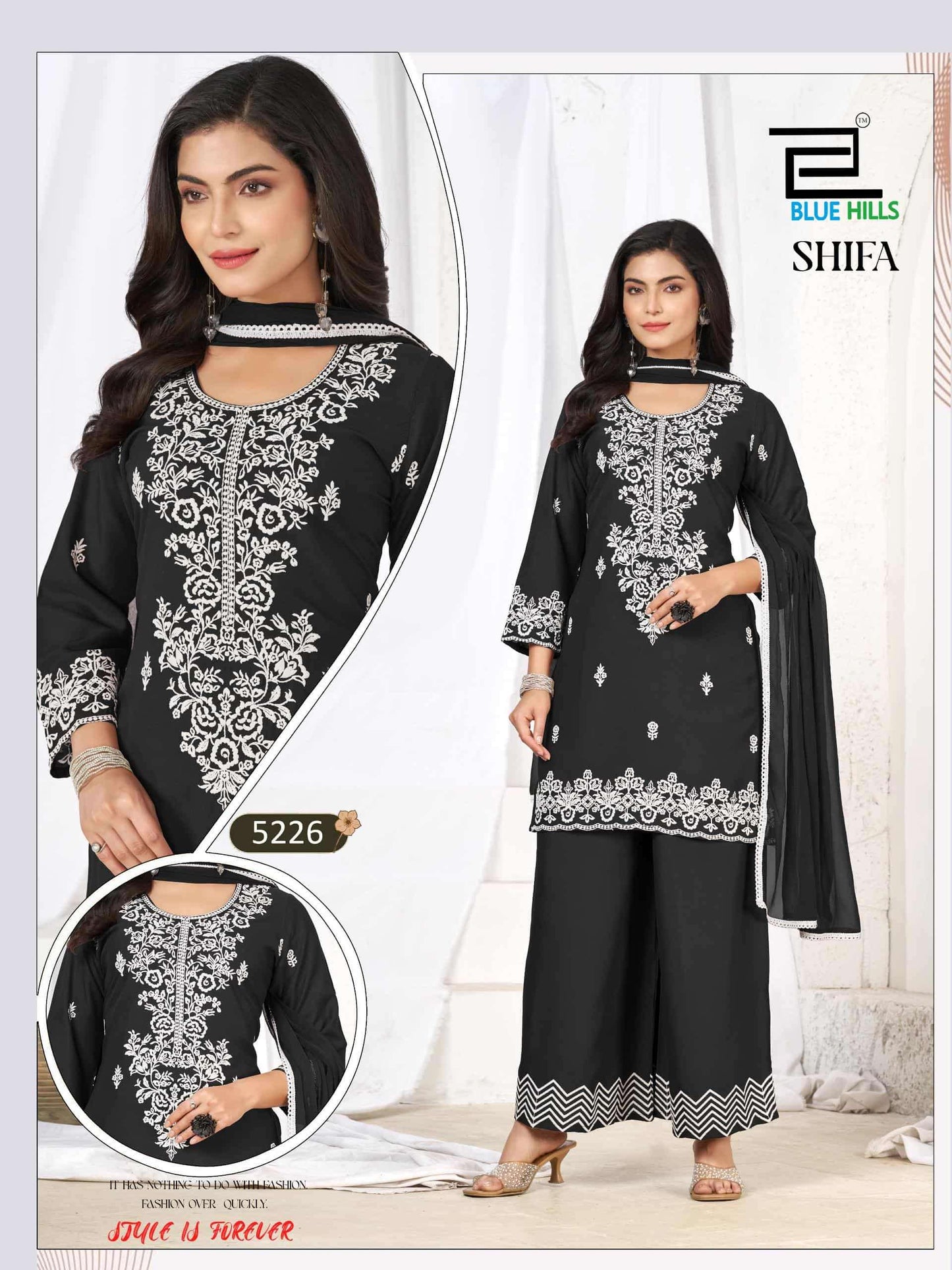 Beautiful designer Kurti Plazo dupatta
