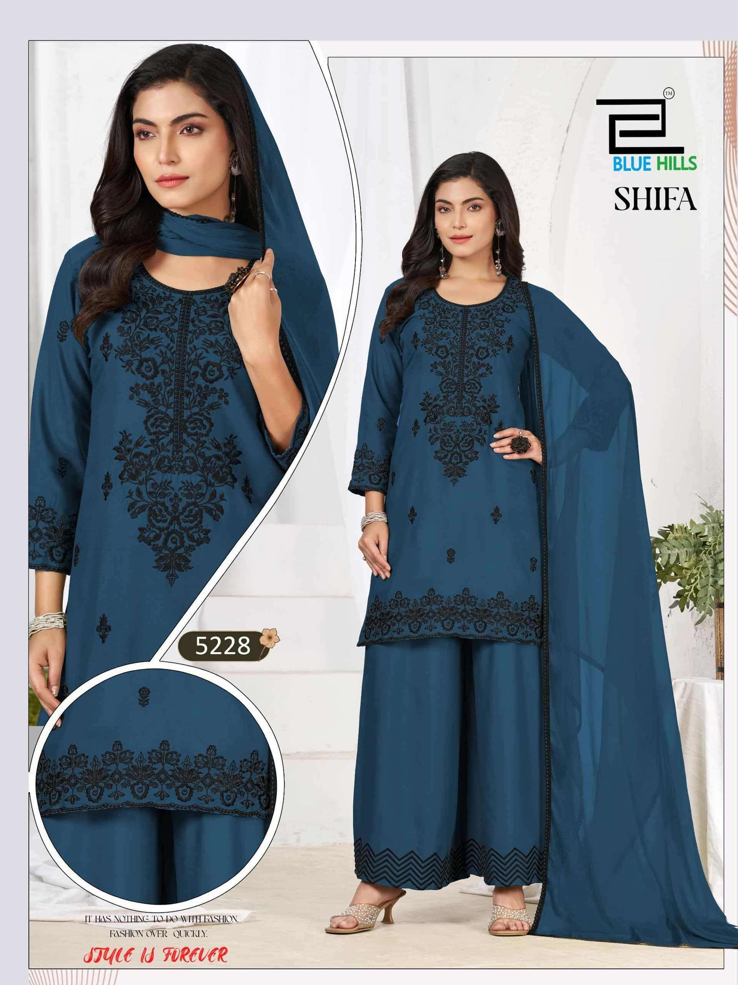 Beautiful designer Kurti Plazo dupatta