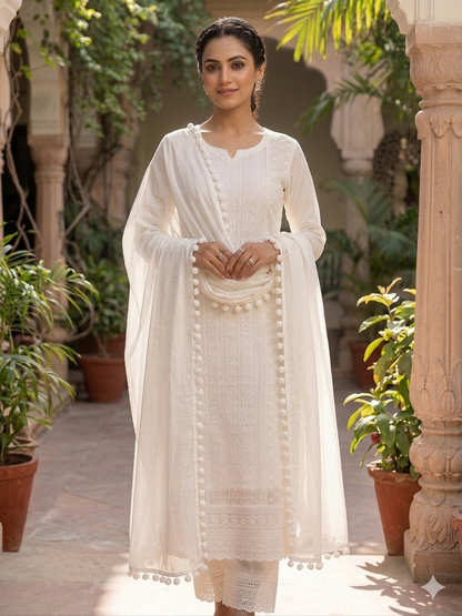 Beautiful designer Kurti pants & dupatta