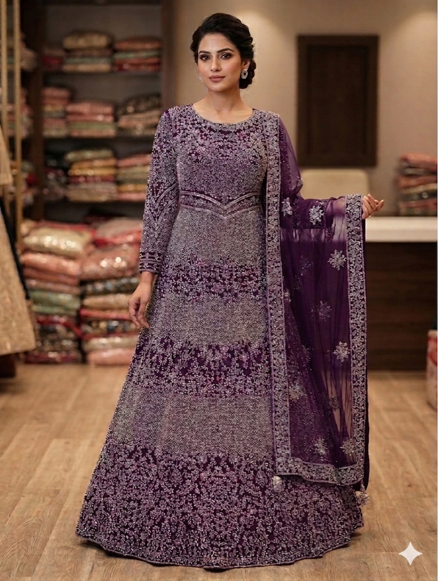 Beautiful designer gown style anarkali