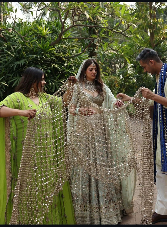 Beautiful designer mirror dupatta