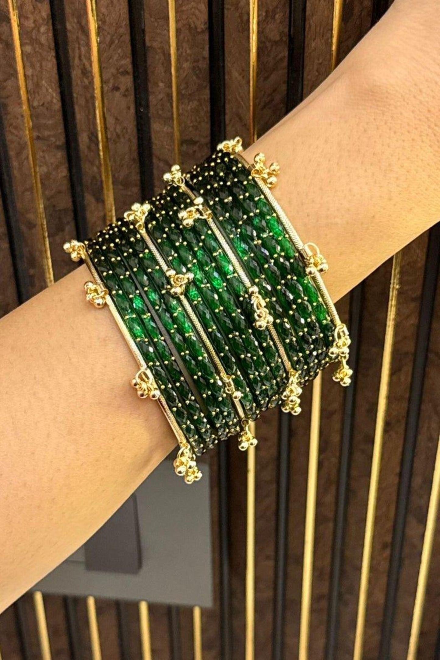 Beautiful designer raindrop bangles with Kashmiri bangles