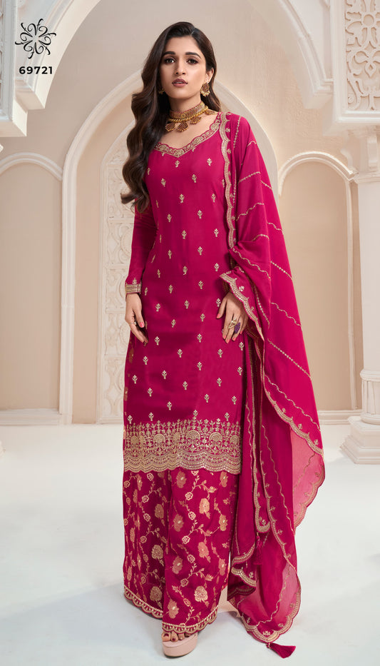 Beautiful designer plazo suit