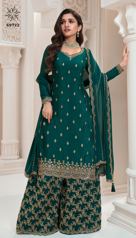 Beautiful designer plazo suit
