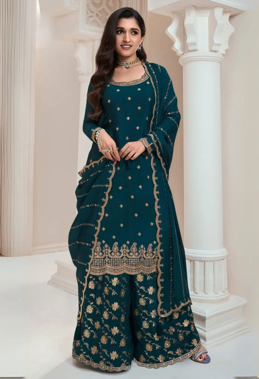 Beautiful designer plazo suit